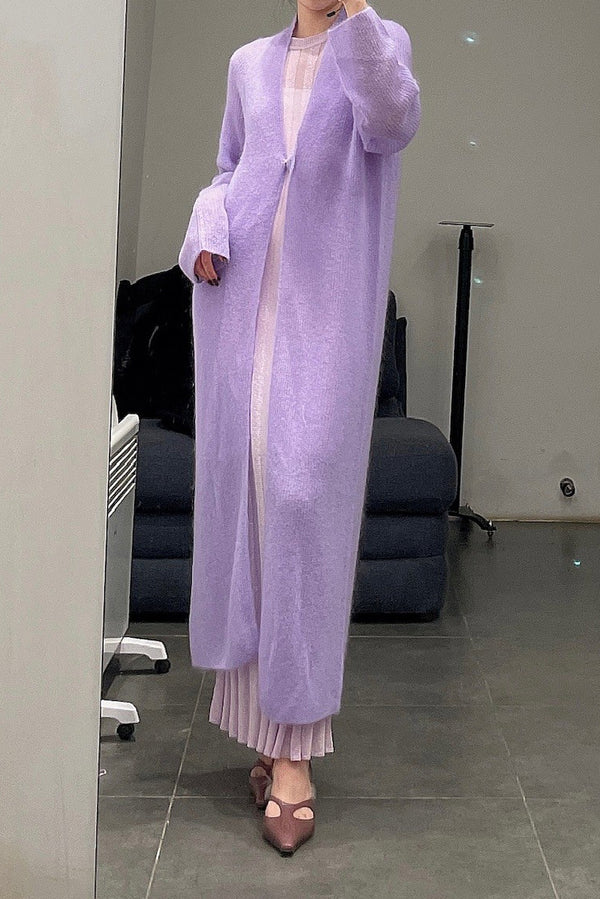 SWAYING/KNIT Seamless Mohair Long Suit SW212SZ72 Lavender PS38